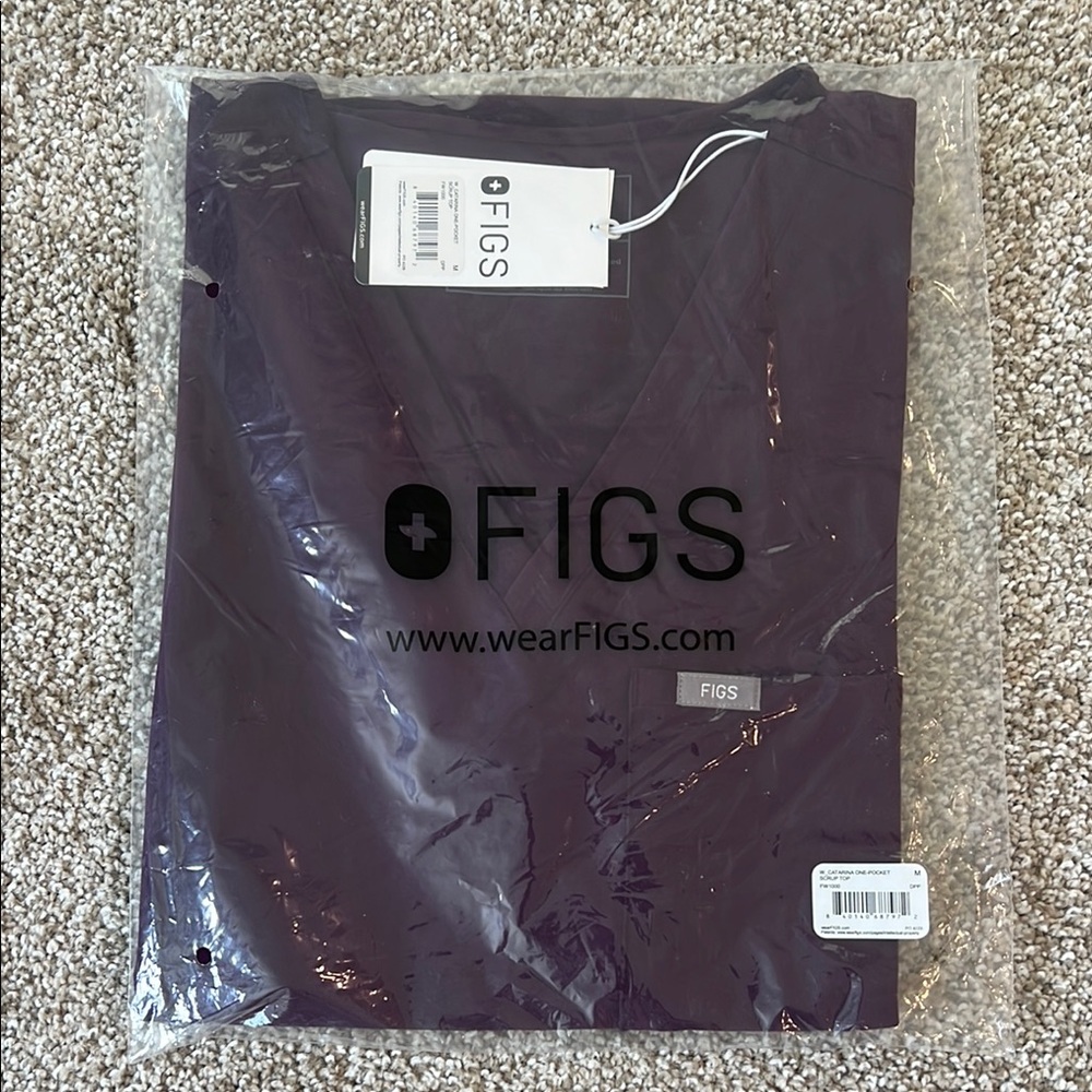 Figs deep purple Catarina top